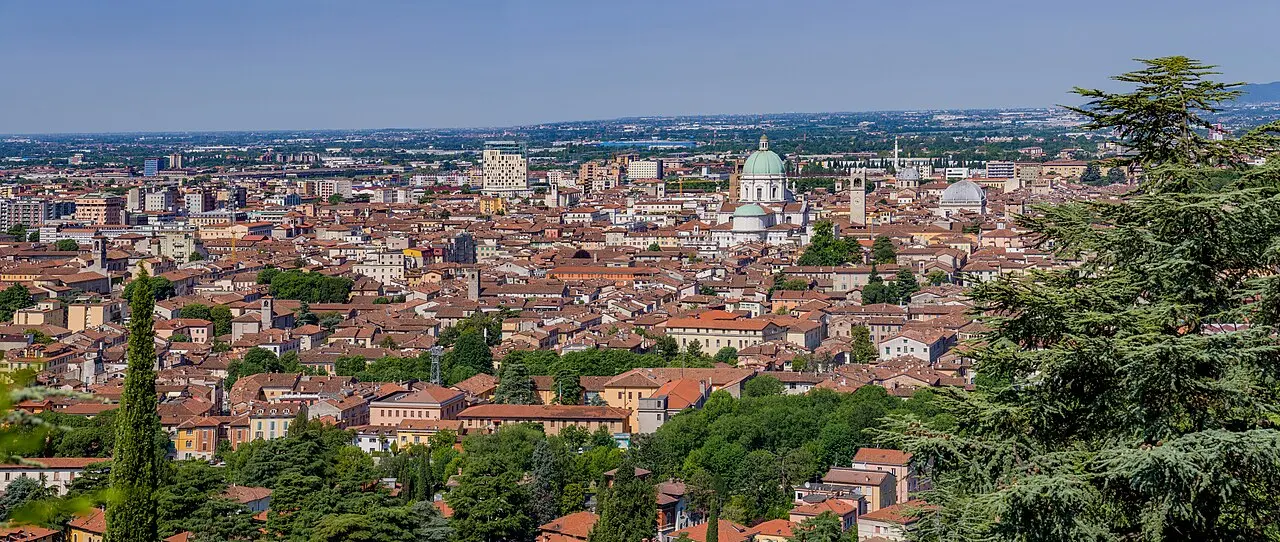 Panorama di Brescia dalla via Panoramica, fotografia del 2020