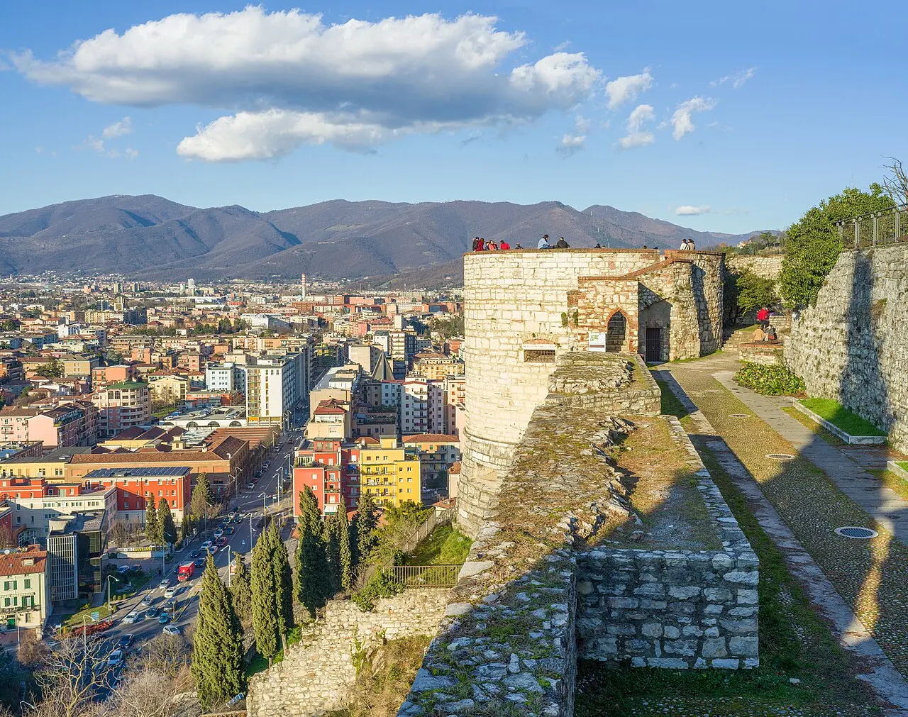 Il castello e il panorama di Brescia, fotografia del 2021